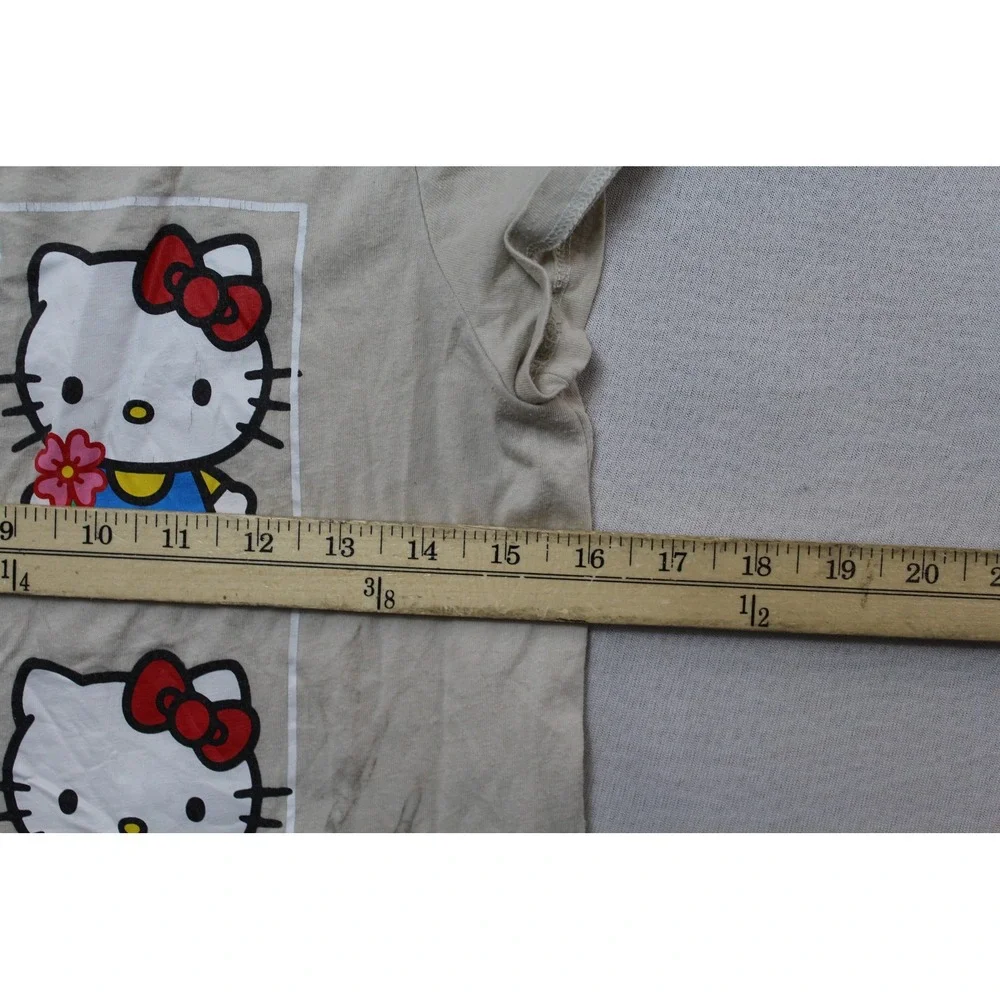 Old Navy Graphic Tee Girls Extra Large Tan Good Hello Kitty Sanrio Short Sleeve